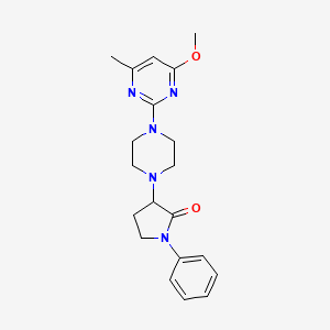 3-[4-(4-Methoxy-6-methylpyrimidin-2-yl)piperazin-1-yl]-1-phenylpyrrolidin-2-one