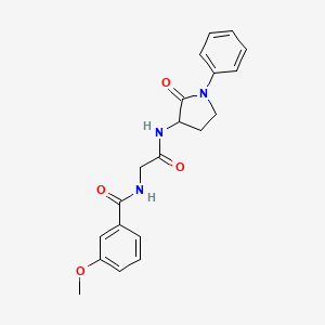 3-methoxy-N-[2-oxo-2-[(2-oxo-1-phenylpyrrolidin-3-yl)amino]ethyl]benzamide