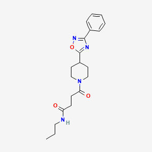 4-oxo-4-[4-(3-phenyl-1,2,4-oxadiazol-5-yl)piperidin-1-yl]-N-propylbutanamide