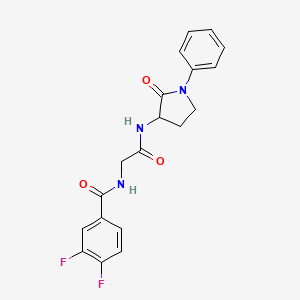 3,4-difluoro-N-[2-oxo-2-[(2-oxo-1-phenylpyrrolidin-3-yl)amino]ethyl]benzamide