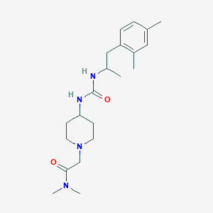 2-[4-[1-(2,4-dimethylphenyl)propan-2-ylcarbamoylamino]piperidin-1-yl]-N,N-dimethylacetamide