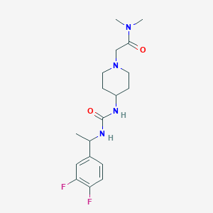 2-[4-[1-(3,4-difluorophenyl)ethylcarbamoylamino]piperidin-1-yl]-N,N-dimethylacetamide