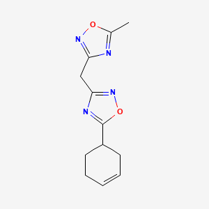 3-[(5-Cyclohex-3-en-1-yl-1,2,4-oxadiazol-3-yl)methyl]-5-methyl-1,2,4-oxadiazole