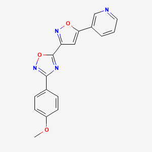 3-(4-Methoxyphenyl)-5-(5-pyridin-3-yl-1,2-oxazol-3-yl)-1,2,4-oxadiazole