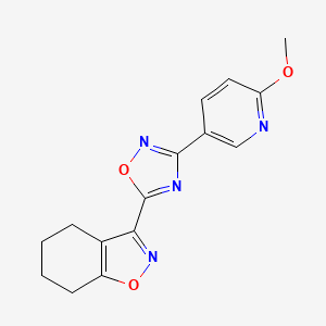 3-[3-(6-Methoxypyridin-3-yl)-1,2,4-oxadiazol-5-yl]-4,5,6,7-tetrahydro-1,2-benzoxazole