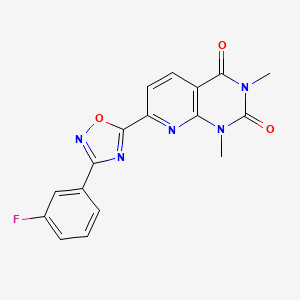 7-[3-(3-Fluorophenyl)-1,2,4-oxadiazol-5-yl]-1,3-dimethylpyrido[2,3-d]pyrimidine-2,4-dione