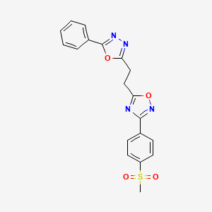 3-(4-Methylsulfonylphenyl)-5-[2-(5-phenyl-1,3,4-oxadiazol-2-yl)ethyl]-1,2,4-oxadiazole