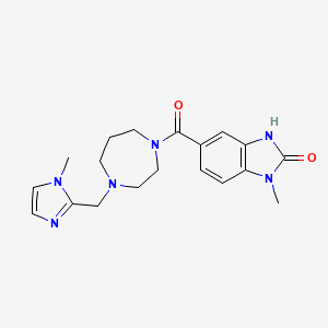 3-methyl-6-[4-[(1-methylimidazol-2-yl)methyl]-1,4-diazepane-1-carbonyl]-1H-benzimidazol-2-one