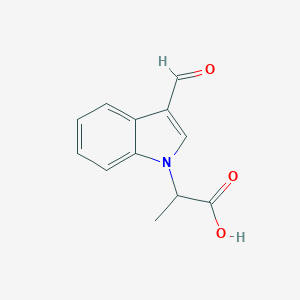 molecular formula C12H11NO3 B071742 2-(3-formyl-1H-indol-1-yl)propanoic acid CAS No. 166747-91-7