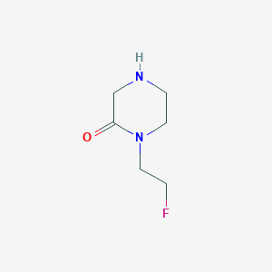 molecular formula C6H11FN2O B071743 1-(2-Fluoroethyl)piperazin-2-one CAS No. 194351-13-8