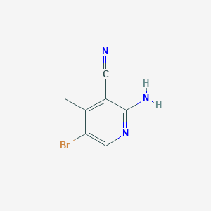 molecular formula C7H6BrN3 B071749 2-Amino-5-bromo-4-methylpyridine-3-carbonitrile CAS No. 180994-87-0