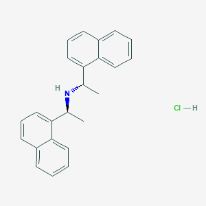 molecular formula C24H24ClN B071750 bis((S)-1-(1-Naphthyl)ethyl)amine hydrochloride CAS No. 171867-34-8