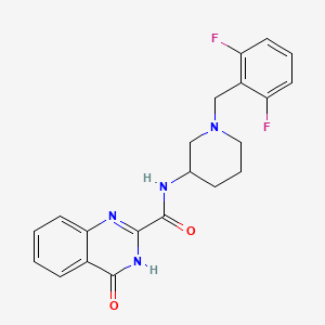 N-[1-[(2,6-difluorophenyl)methyl]piperidin-3-yl]-4-oxo-3H-quinazoline-2-carboxamide