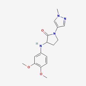 3-(3,4-Dimethoxyanilino)-1-(1-methylpyrazol-4-yl)pyrrolidin-2-one