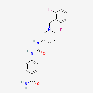 4-[[1-[(2,6-Difluorophenyl)methyl]piperidin-3-yl]carbamoylamino]benzamide