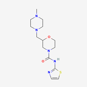 2-[(4-methylpiperazin-1-yl)methyl]-N-(1,3-thiazol-2-yl)morpholine-4-carboxamide