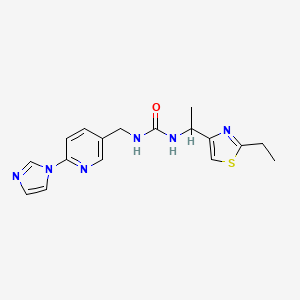 1-[1-(2-Ethyl-1,3-thiazol-4-yl)ethyl]-3-[(6-imidazol-1-ylpyridin-3-yl)methyl]urea