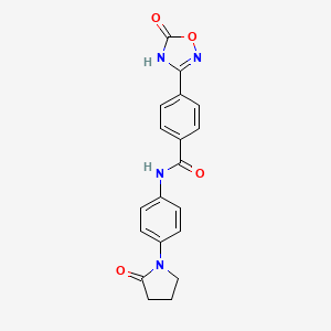 4-(5-oxo-4H-1,2,4-oxadiazol-3-yl)-N-[4-(2-oxopyrrolidin-1-yl)phenyl]benzamide