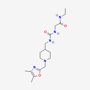 2-[[1-[(4,5-dimethyl-1,3-oxazol-2-yl)methyl]piperidin-4-yl]methylcarbamoylamino]-N-ethylacetamide