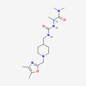 2-[[1-[(4,5-dimethyl-1,3-oxazol-2-yl)methyl]piperidin-4-yl]methylcarbamoylamino]-N,N-dimethylpropanamide