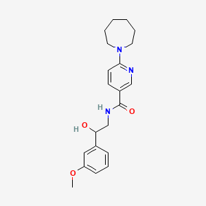 6-(azepan-1-yl)-N-[2-hydroxy-2-(3-methoxyphenyl)ethyl]pyridine-3-carboxamide