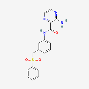 3-amino-N-[3-(benzenesulfonylmethyl)phenyl]pyrazine-2-carboxamide