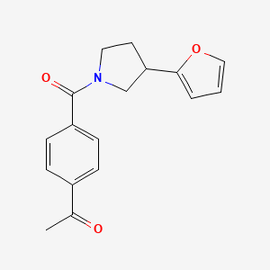 1-[4-[3-(Furan-2-yl)pyrrolidine-1-carbonyl]phenyl]ethanone