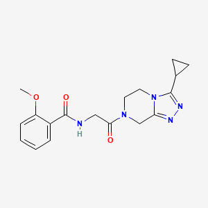 N-[2-(3-cyclopropyl-6,8-dihydro-5H-[1,2,4]triazolo[4,3-a]pyrazin-7-yl)-2-oxoethyl]-2-methoxybenzamide