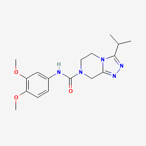 N-(3,4-dimethoxyphenyl)-3-propan-2-yl-6,8-dihydro-5H-[1,2,4]triazolo[4,3-a]pyrazine-7-carboxamide