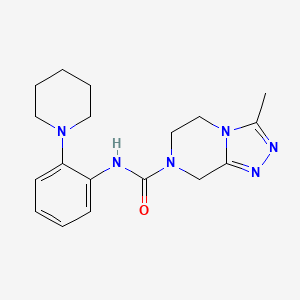 3-methyl-N-(2-piperidin-1-ylphenyl)-6,8-dihydro-5H-[1,2,4]triazolo[4,3-a]pyrazine-7-carboxamide