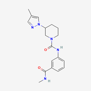 N-[3-(methylcarbamoyl)phenyl]-3-(4-methylpyrazol-1-yl)piperidine-1-carboxamide