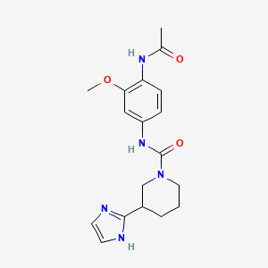 N-(4-acetamido-3-methoxyphenyl)-3-(1H-imidazol-2-yl)piperidine-1-carboxamide