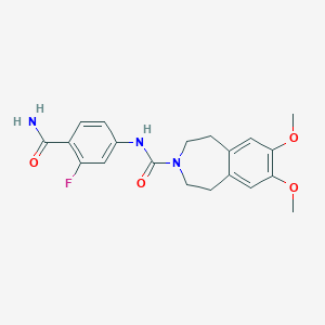 N-(4-carbamoyl-3-fluorophenyl)-7,8-dimethoxy-1,2,4,5-tetrahydro-3-benzazepine-3-carboxamide