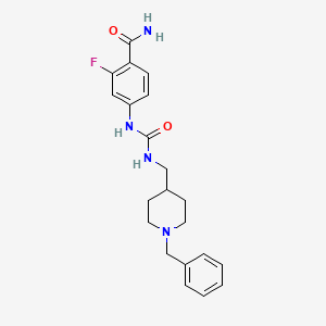 4-[(1-Benzylpiperidin-4-yl)methylcarbamoylamino]-2-fluorobenzamide