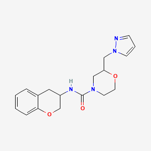 N-(3,4-dihydro-2H-chromen-3-yl)-2-(pyrazol-1-ylmethyl)morpholine-4-carboxamide