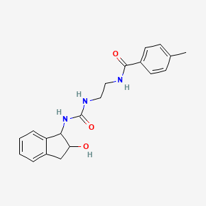 N-[2-[(2-hydroxy-2,3-dihydro-1H-inden-1-yl)carbamoylamino]ethyl]-4-methylbenzamide