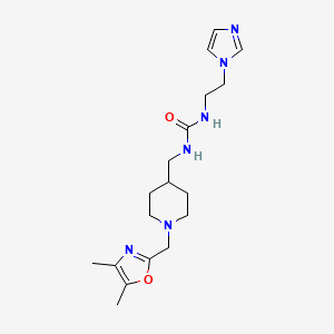 1-[[1-[(4,5-Dimethyl-1,3-oxazol-2-yl)methyl]piperidin-4-yl]methyl]-3-(2-imidazol-1-ylethyl)urea