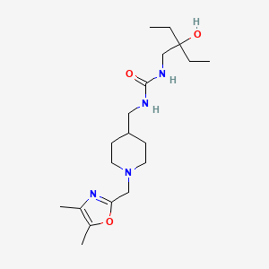 1-[[1-[(4,5-Dimethyl-1,3-oxazol-2-yl)methyl]piperidin-4-yl]methyl]-3-(2-ethyl-2-hydroxybutyl)urea