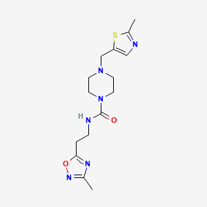 N-[2-(3-methyl-1,2,4-oxadiazol-5-yl)ethyl]-4-[(2-methyl-1,3-thiazol-5-yl)methyl]piperazine-1-carboxamide