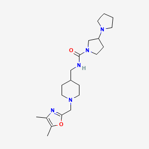 N-[[1-[(4,5-dimethyl-1,3-oxazol-2-yl)methyl]piperidin-4-yl]methyl]-3-pyrrolidin-1-ylpyrrolidine-1-carboxamide