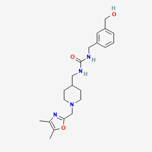 1-[[1-[(4,5-Dimethyl-1,3-oxazol-2-yl)methyl]piperidin-4-yl]methyl]-3-[[3-(hydroxymethyl)phenyl]methyl]urea