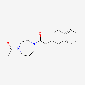 1-(4-Acetyl-1,4-diazepan-1-yl)-2-(1,2,3,4-tetrahydronaphthalen-2-yl)ethanone