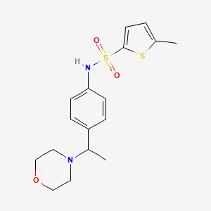 5-methyl-N-[4-(1-morpholin-4-ylethyl)phenyl]thiophene-2-sulfonamide