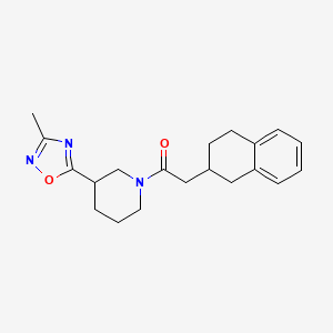 1-[3-(3-Methyl-1,2,4-oxadiazol-5-yl)piperidin-1-yl]-2-(1,2,3,4-tetrahydronaphthalen-2-yl)ethanone