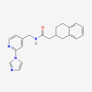 N-[(2-imidazol-1-ylpyridin-4-yl)methyl]-2-(1,2,3,4-tetrahydronaphthalen-2-yl)acetamide