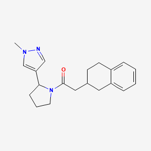 1-[2-(1-Methylpyrazol-4-yl)pyrrolidin-1-yl]-2-(1,2,3,4-tetrahydronaphthalen-2-yl)ethanone