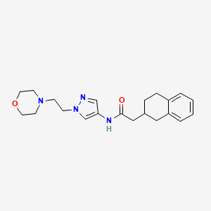 N-[1-(2-morpholin-4-ylethyl)pyrazol-4-yl]-2-(1,2,3,4-tetrahydronaphthalen-2-yl)acetamide