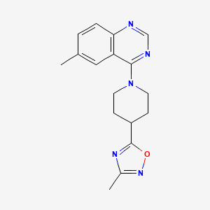 3-Methyl-5-[1-(6-methylquinazolin-4-yl)piperidin-4-yl]-1,2,4-oxadiazole