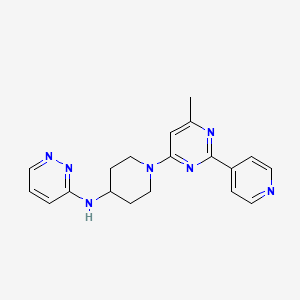 N-[1-(6-methyl-2-pyridin-4-ylpyrimidin-4-yl)piperidin-4-yl]pyridazin-3-amine