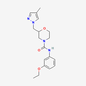 N-(3-ethoxyphenyl)-2-[(4-methylpyrazol-1-yl)methyl]morpholine-4-carboxamide